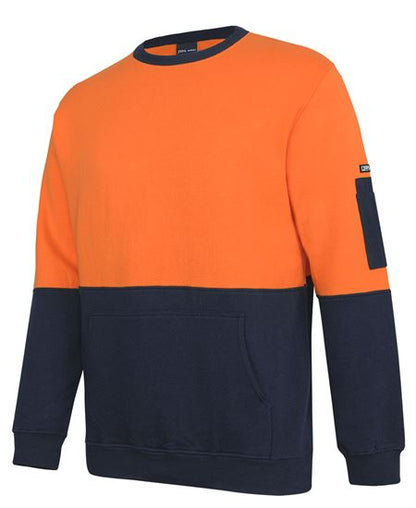 JB's Hi Vis 310 Cotton Crew Neck Fleece