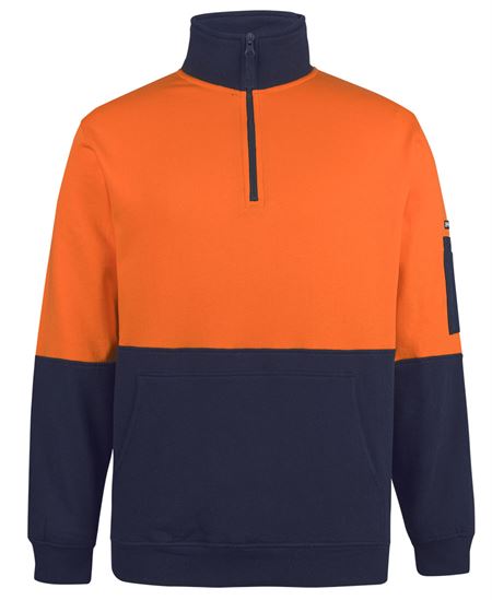 JB's Hi Vis 310 Cotton 1/2 Zip Fleece
