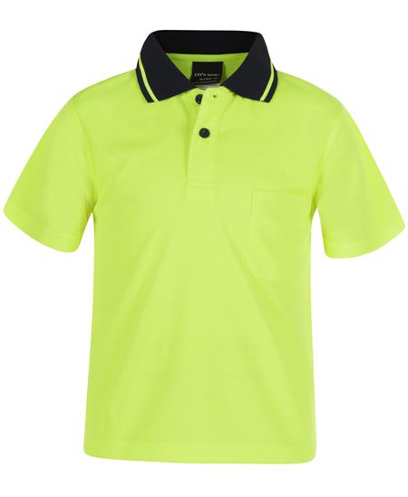 JB's Adults and Kids Hi Vis Non Cuff Traditional Polo