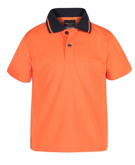 JB's Adults and Kids Hi Vis Non Cuff Traditional Polo