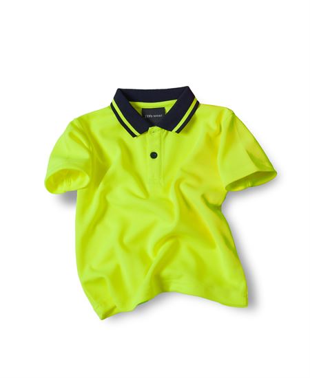 JB's Adults and Kids Hi Vis Non Cuff Traditional Polo