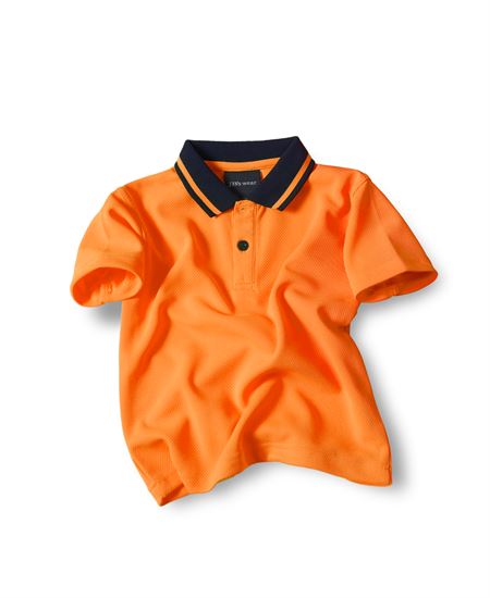 JB's Adults and Kids Hi Vis Non Cuff Traditional Polo