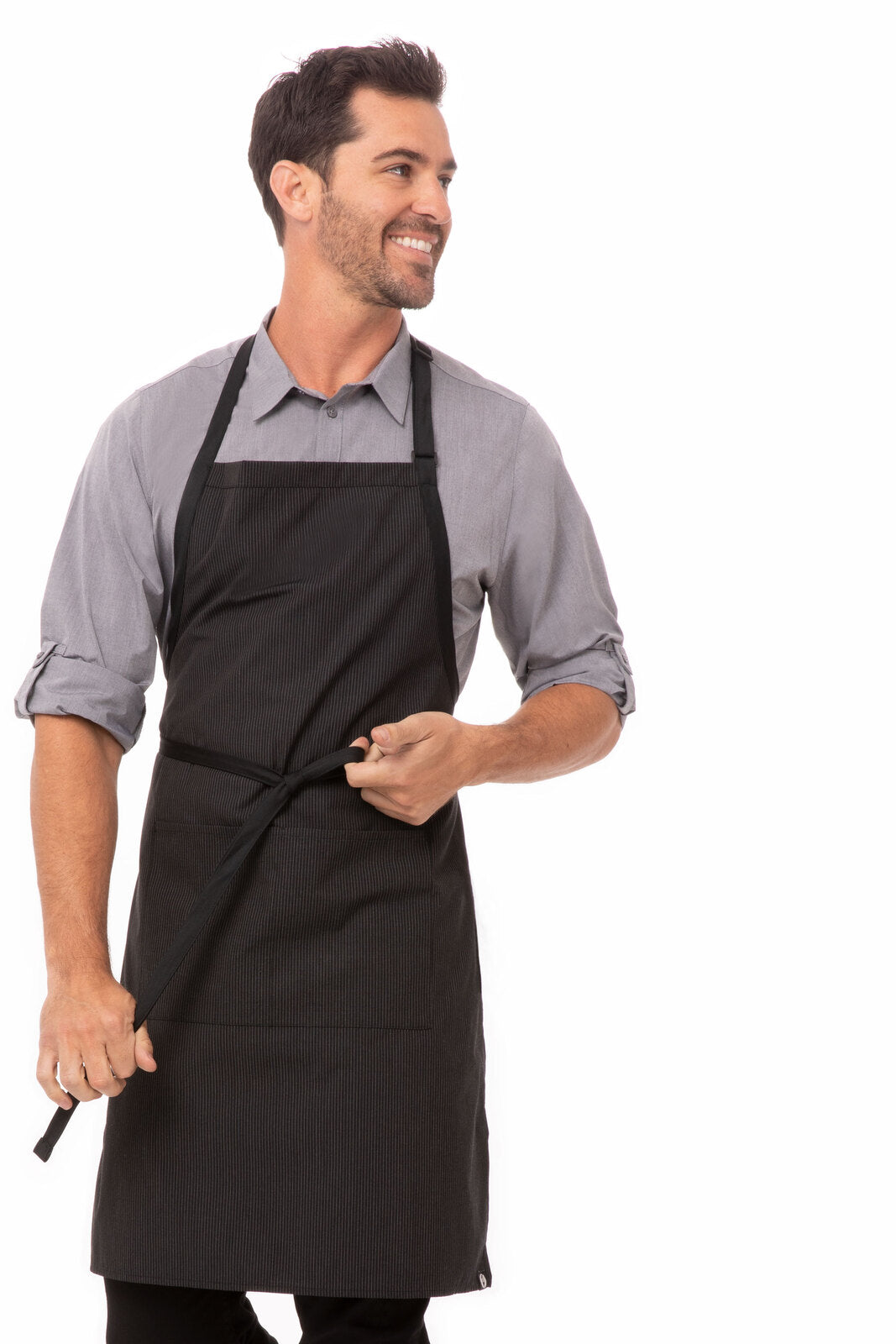 Bib Apron with Contrasting Ties
