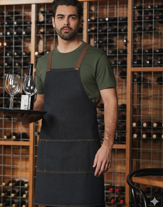 AP09 East Village Denim Bib Apron - AP09