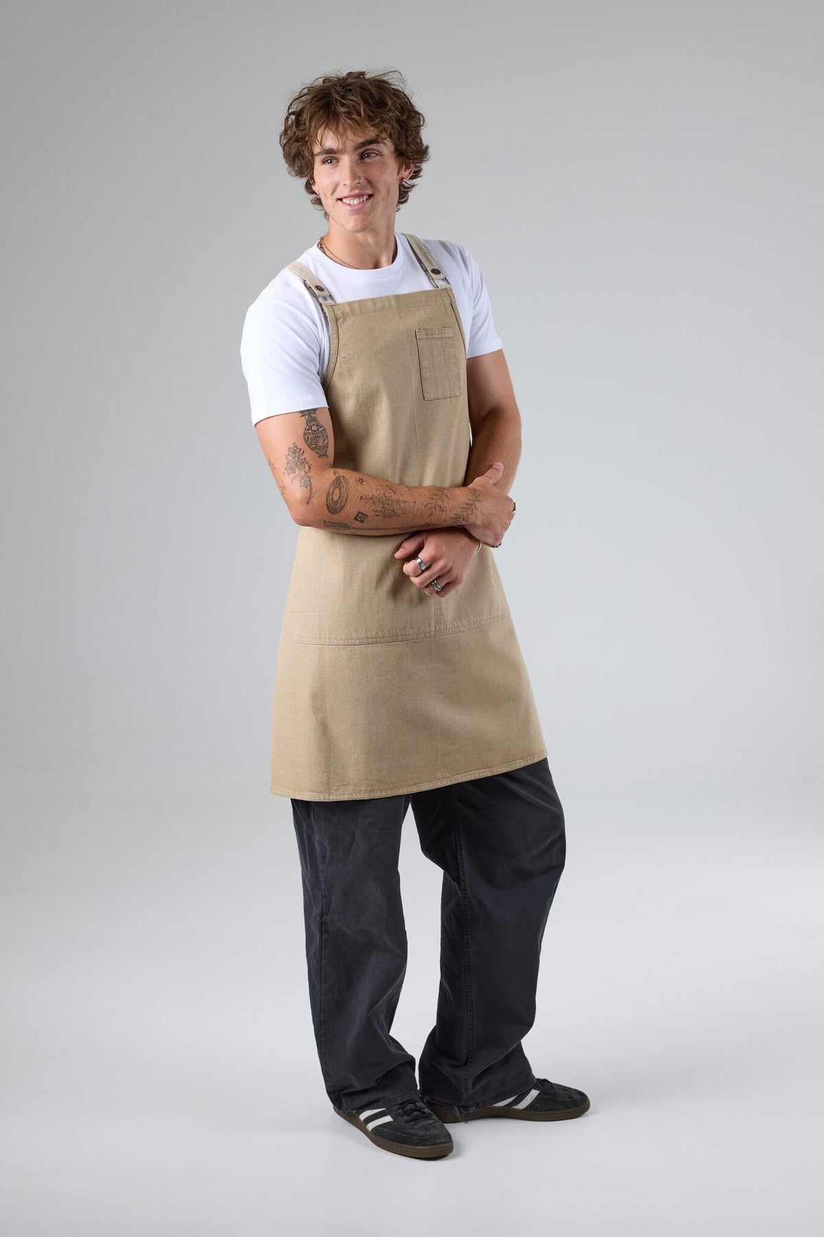 Austin Natural Denim Cross Back Apron
