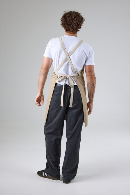Austin Natural Denim Cross Back Apron