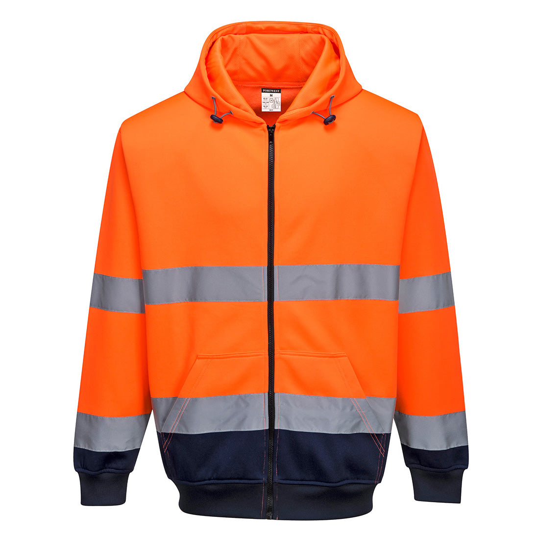 B317 Hi-Vis Contrast Zipped Hoodie