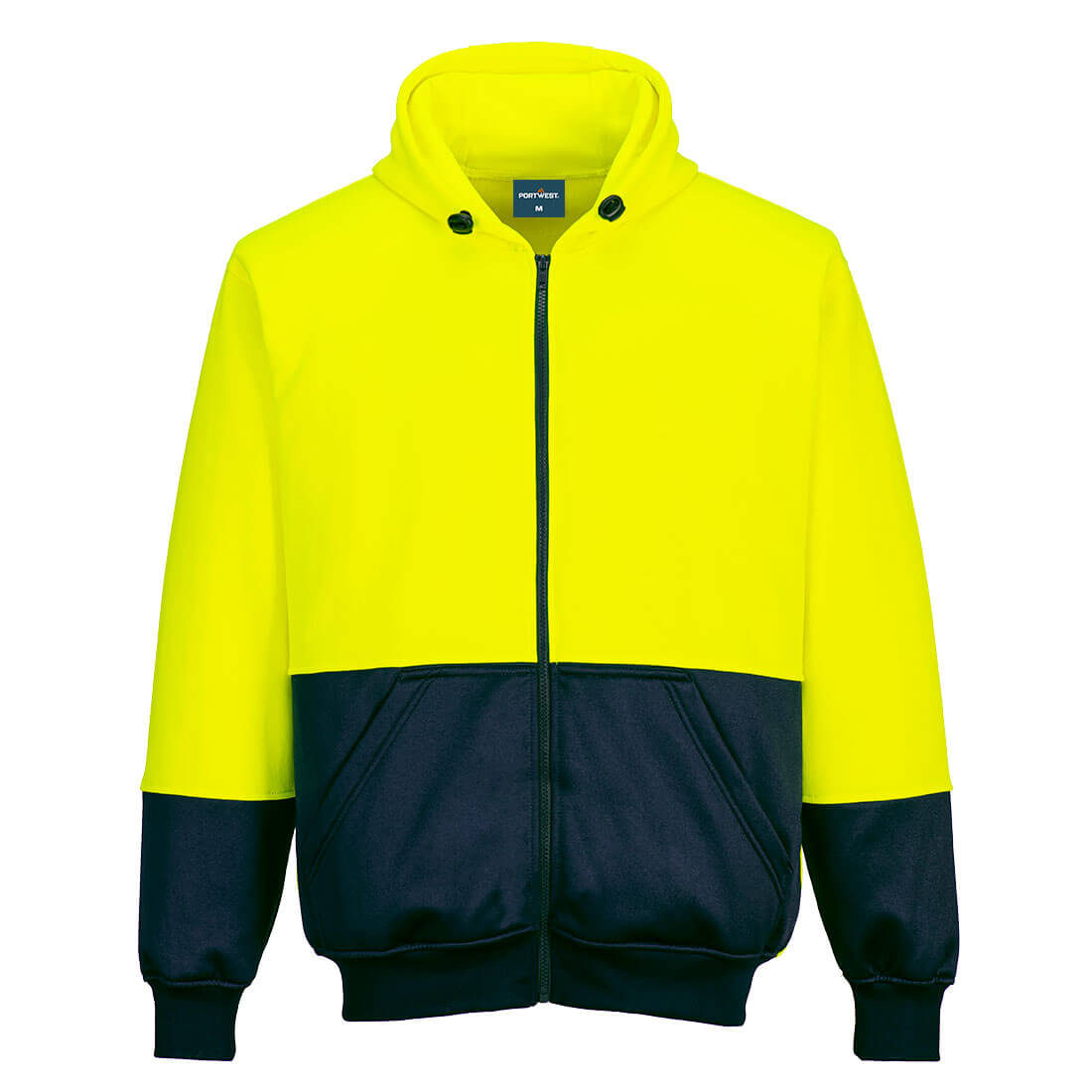 B327 Hi-Vis Contrast Zipped Class D Hoodie