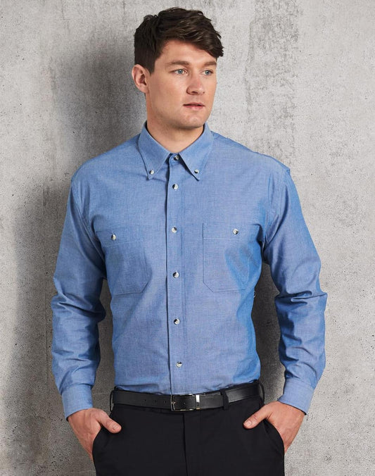 BS03L Men's Chambray Long Sleeve - BS03L