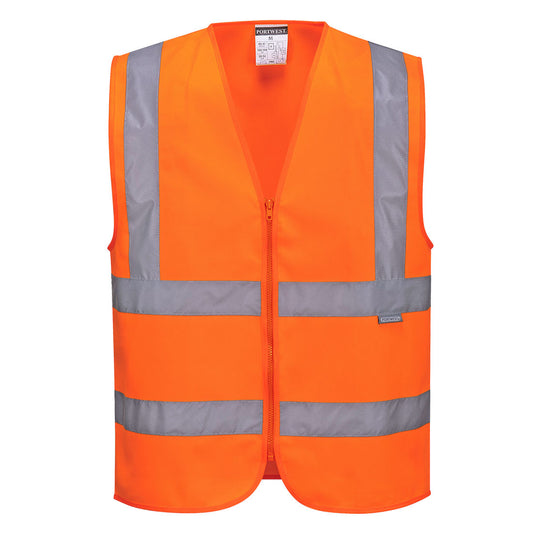 C375 Hi-Vis Zipped Band and Brace Vest