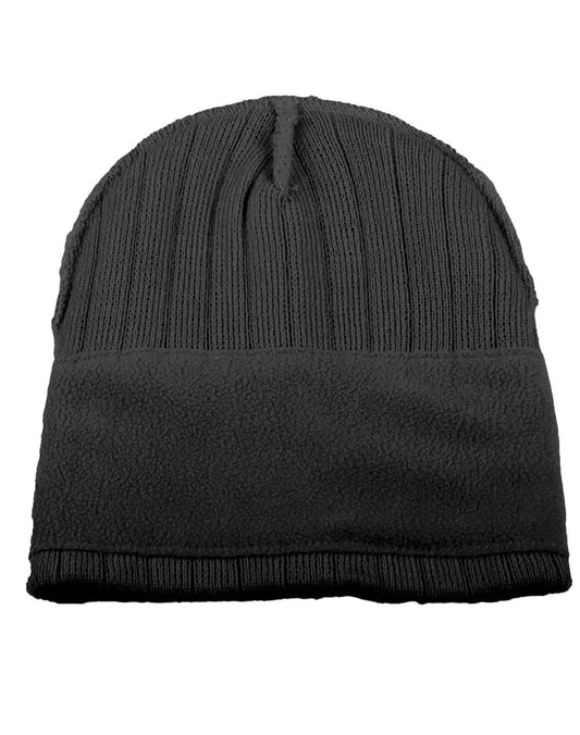 CH64 Cable Knit Beanie With Fleece Head Band - CH64