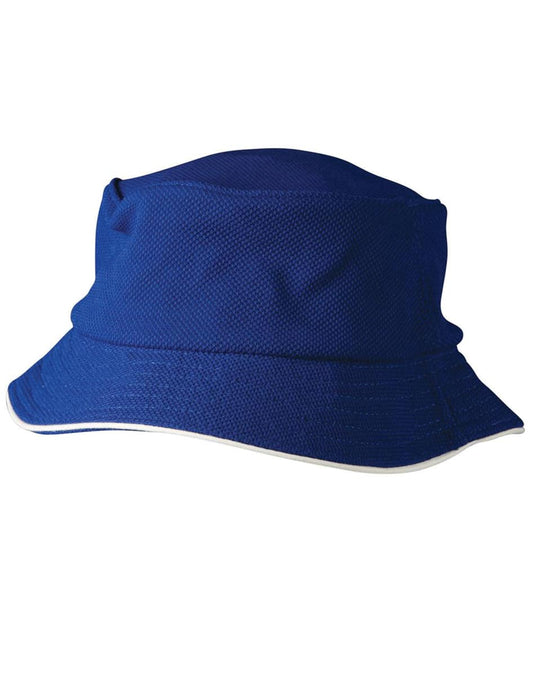 CH71 Pique Mesh With Sandwich Bucket Hat - CH71