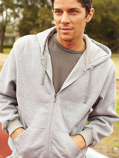 Unisex Adults Zip Through Fleece Hoodie (CJ1062)
