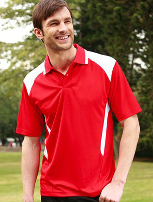 Unisex Adults Honey Comb Contrast Panel Polo (CP1215)
