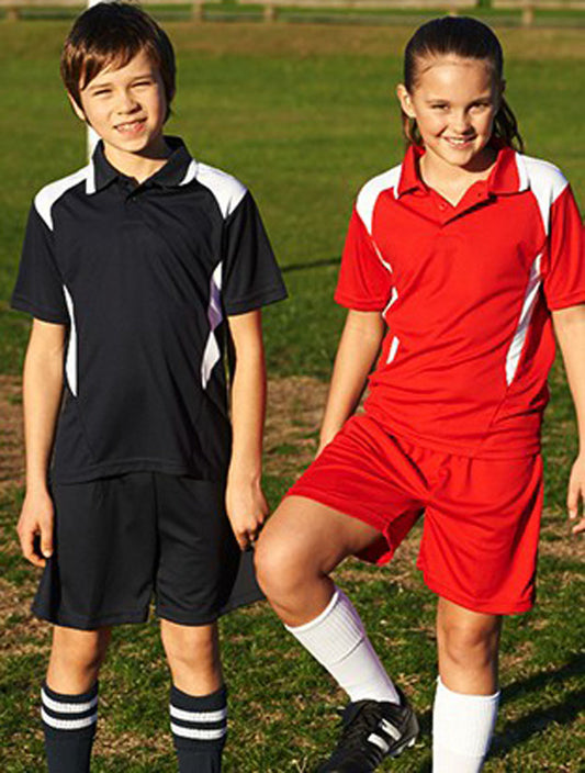 Kids Honey Comb Contrast Panel Polo (CP1216)