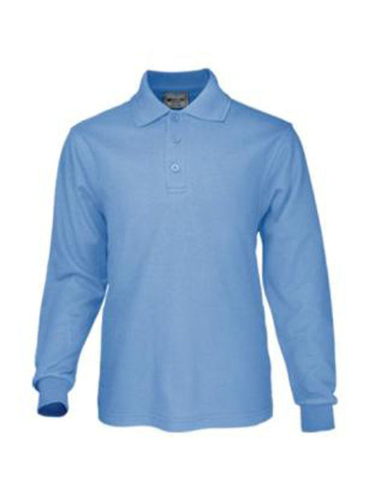 Plain Colour Poly Face Cotton Backing Long Sleeve Polo (CP1604)