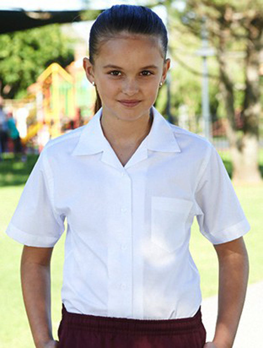 Girls Short Sleeve School Shirt (CS1308)