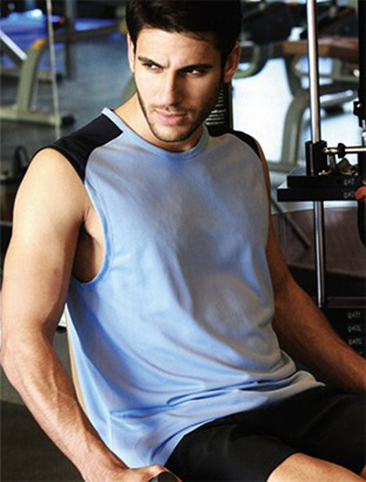 Team Essentials - Mens Contrast Feature Tank (CT0918)