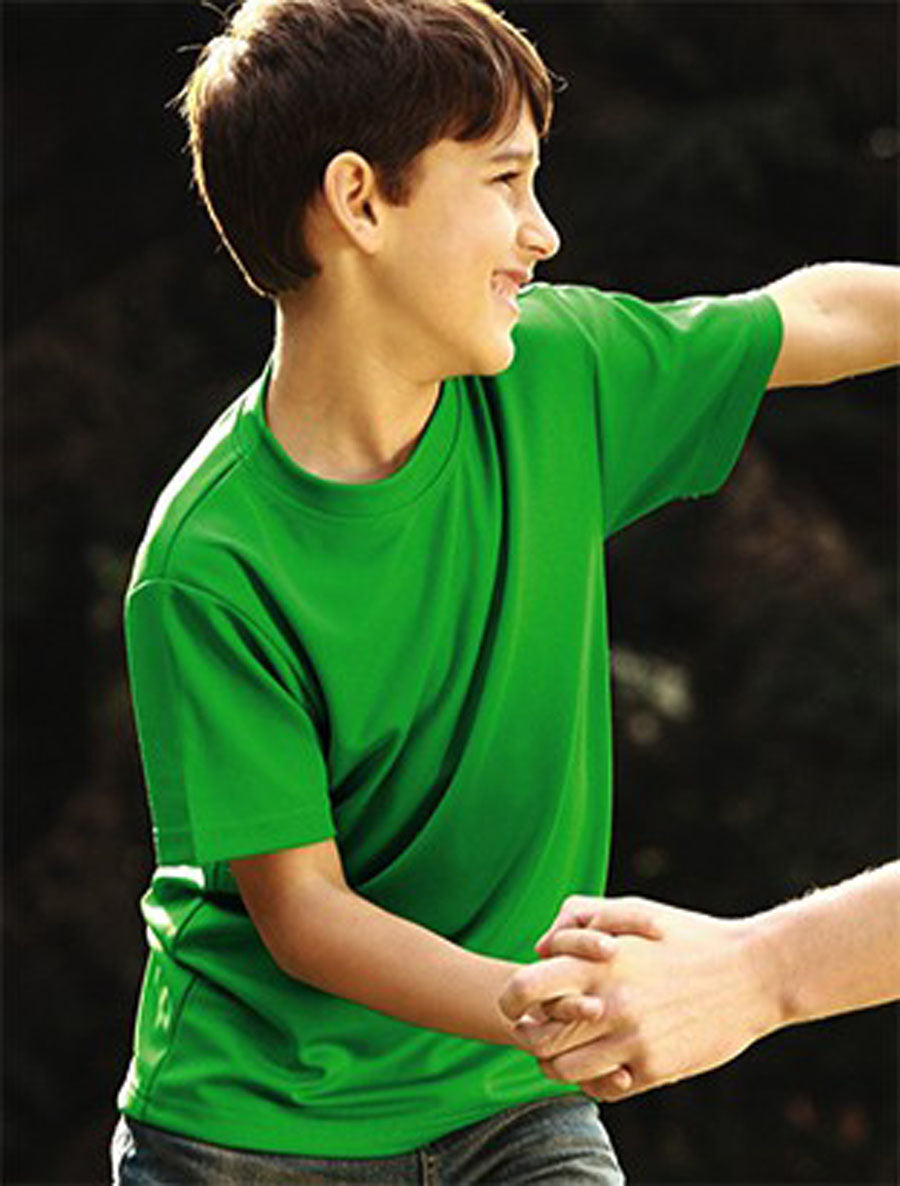 Kids Plain Breezeway Micromesh Tee Shirt (CT1208)