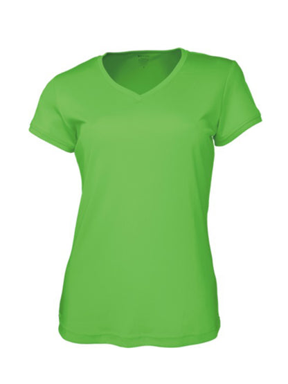 Ladies Brushed V-Neck Tee Shirt (CT1418)