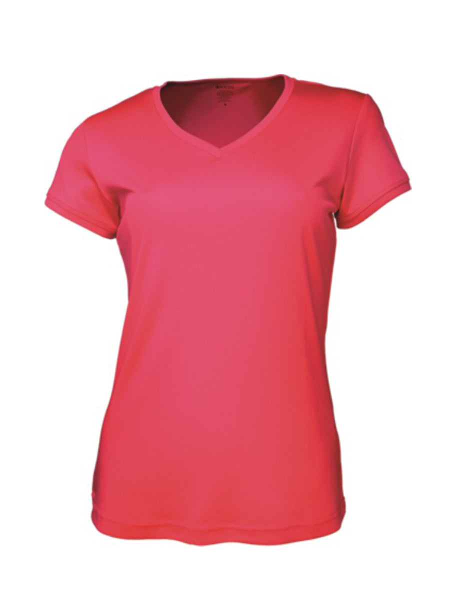 Ladies Brushed V-Neck Tee Shirt (CT1418)