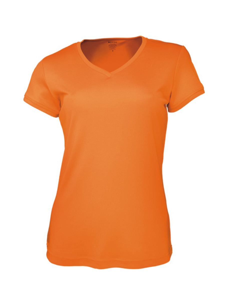 Ladies Brushed V-Neck Tee Shirt (CT1418)