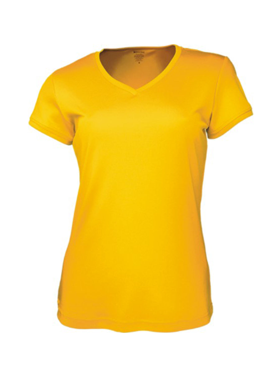 Ladies Brushed V-Neck Tee Shirt (CT1418)