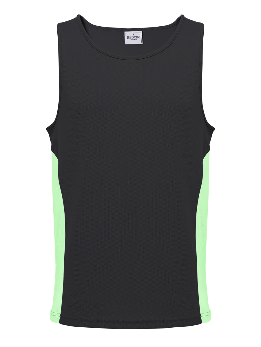 Mens/Kids Micro Mesh Contrast Singlet — Adults (CT2502)