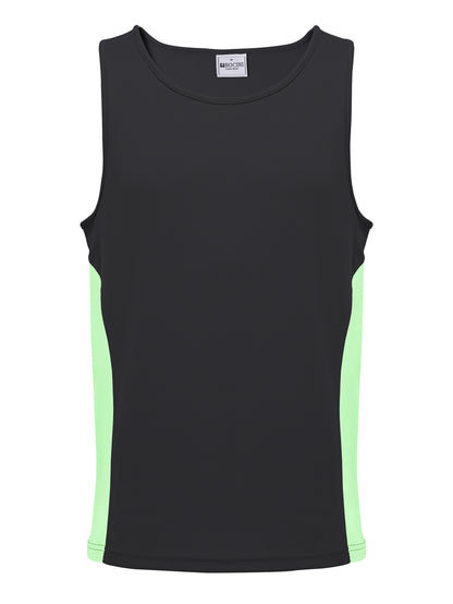 Mens/Kids Micro Mesh Contrast Singlet — Adults (CT2502)