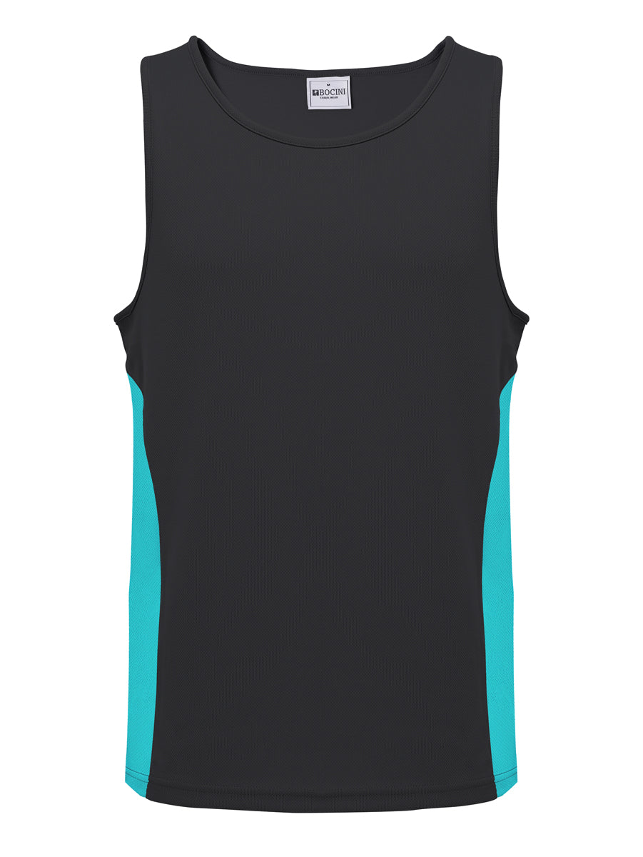 Mens/Kids Micro Mesh Contrast Singlet — Kids (CT2502)