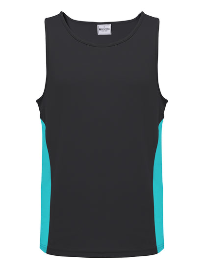 Mens/Kids Micro Mesh Contrast Singlet — Adults (CT2502)