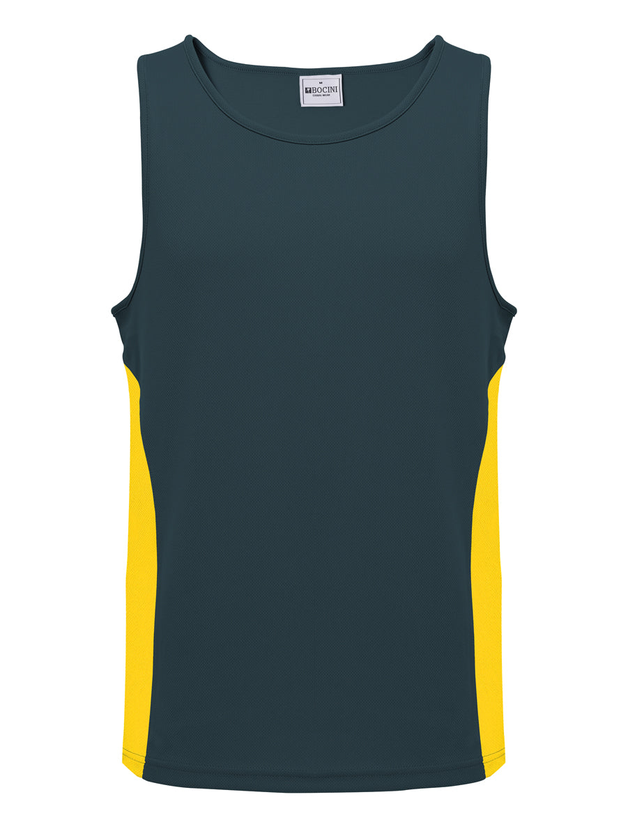 Mens/Kids Micro Mesh Contrast Singlet — Kids (CT2502)