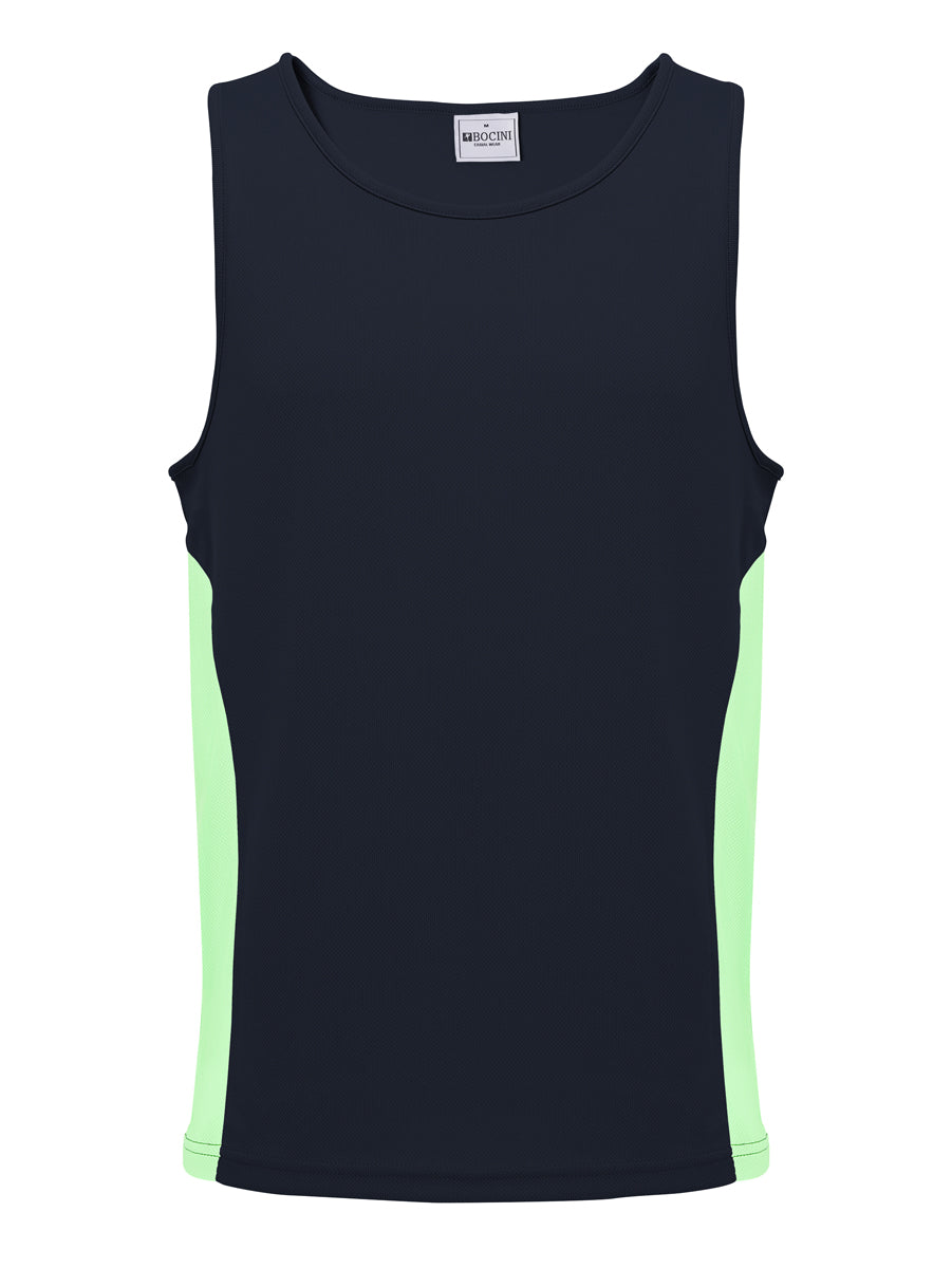 Mens/Kids Micro Mesh Contrast Singlet — Adults (CT2502)
