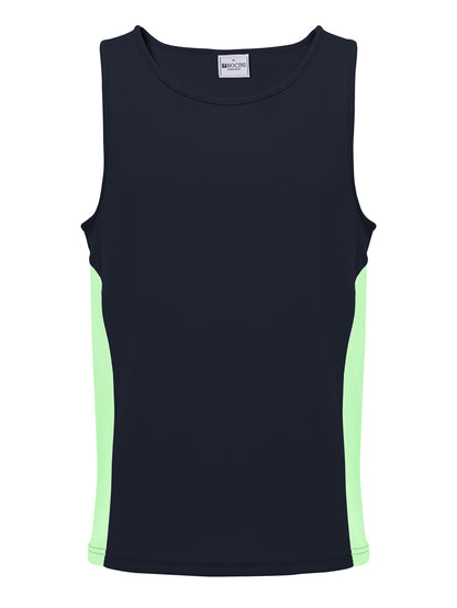 Mens/Kids Micro Mesh Contrast Singlet — Adults (CT2502)