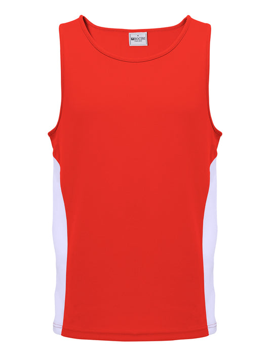 Mens/Kids Micro Mesh Contrast Singlet — Kids (CT2502)