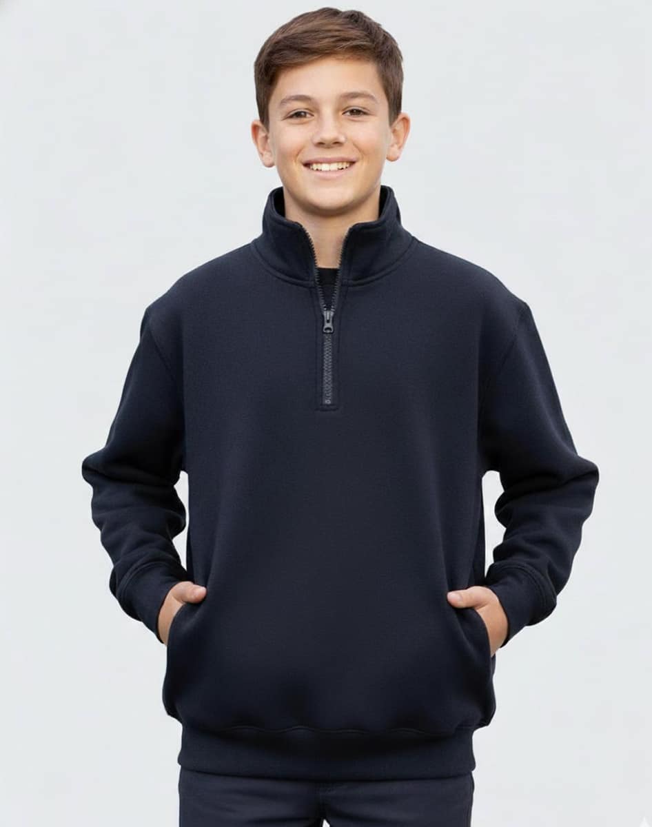 FL02Y Kids Half Zip Collar Fleece Sweat - FL02Y
