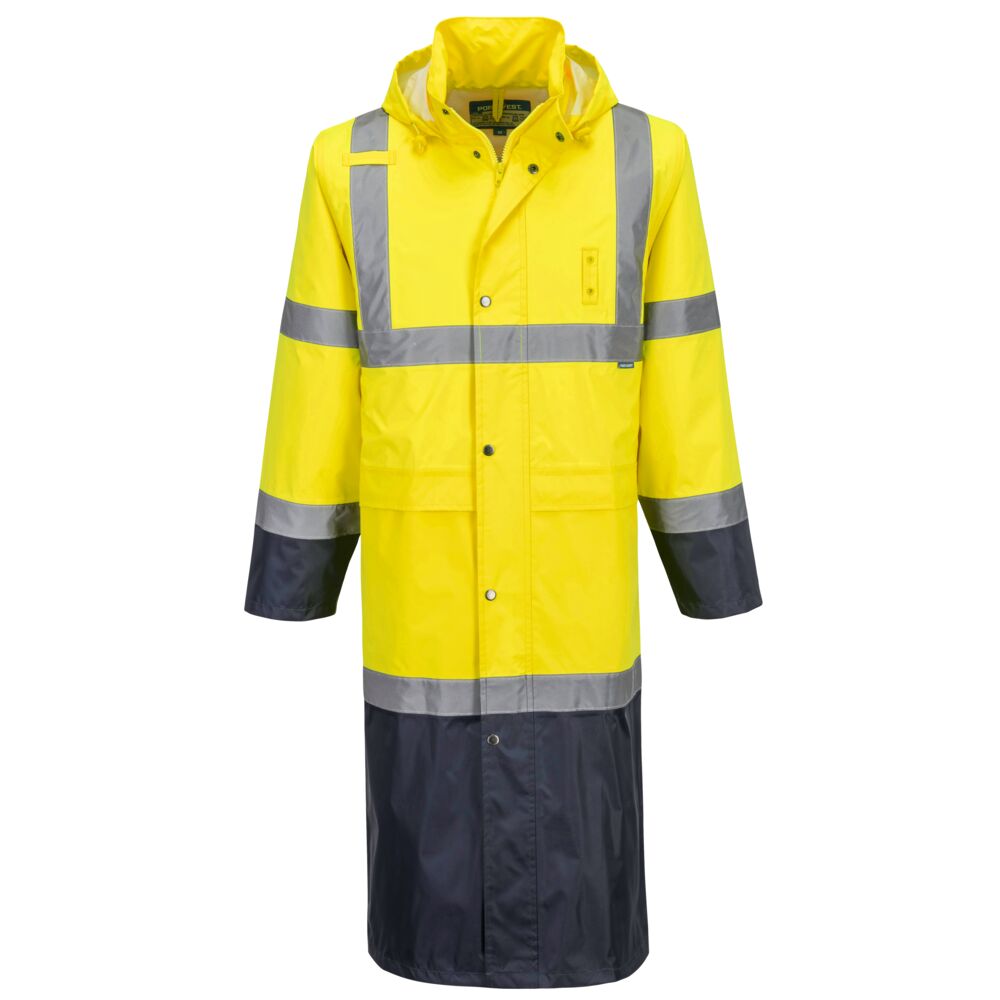 H446 Hi-Vis Contrast Raincoat 122cm