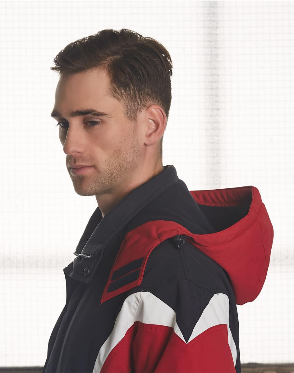 JK28 BATHURST Tri-colour Jacket With Hood Unisex - JK28