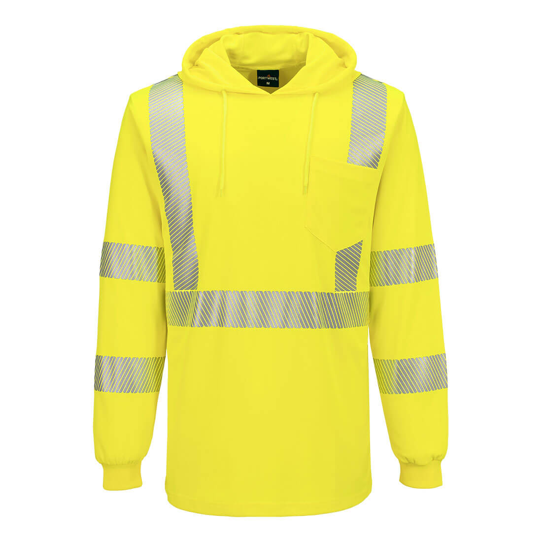 L042 Hi-Vis Lightweight Hooded T-Shirt L/S