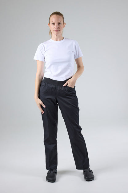 Lightweight Slim Women's Chef Pants Black