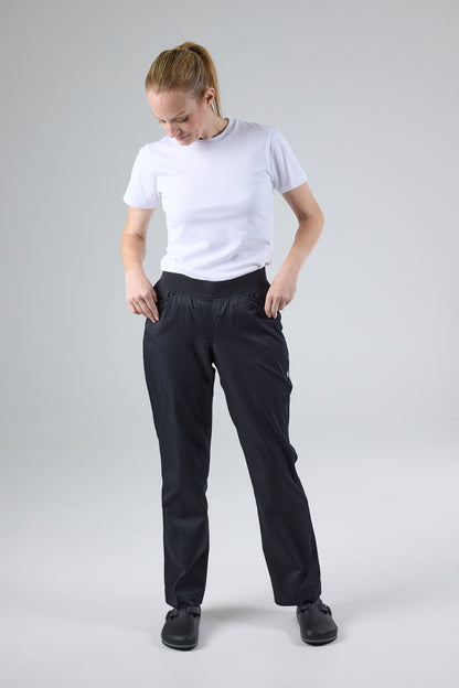 Lightweight Slim Women's Chef Pants Black