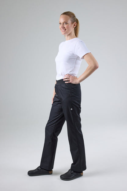 Lightweight Slim Women's Chef Pants Black