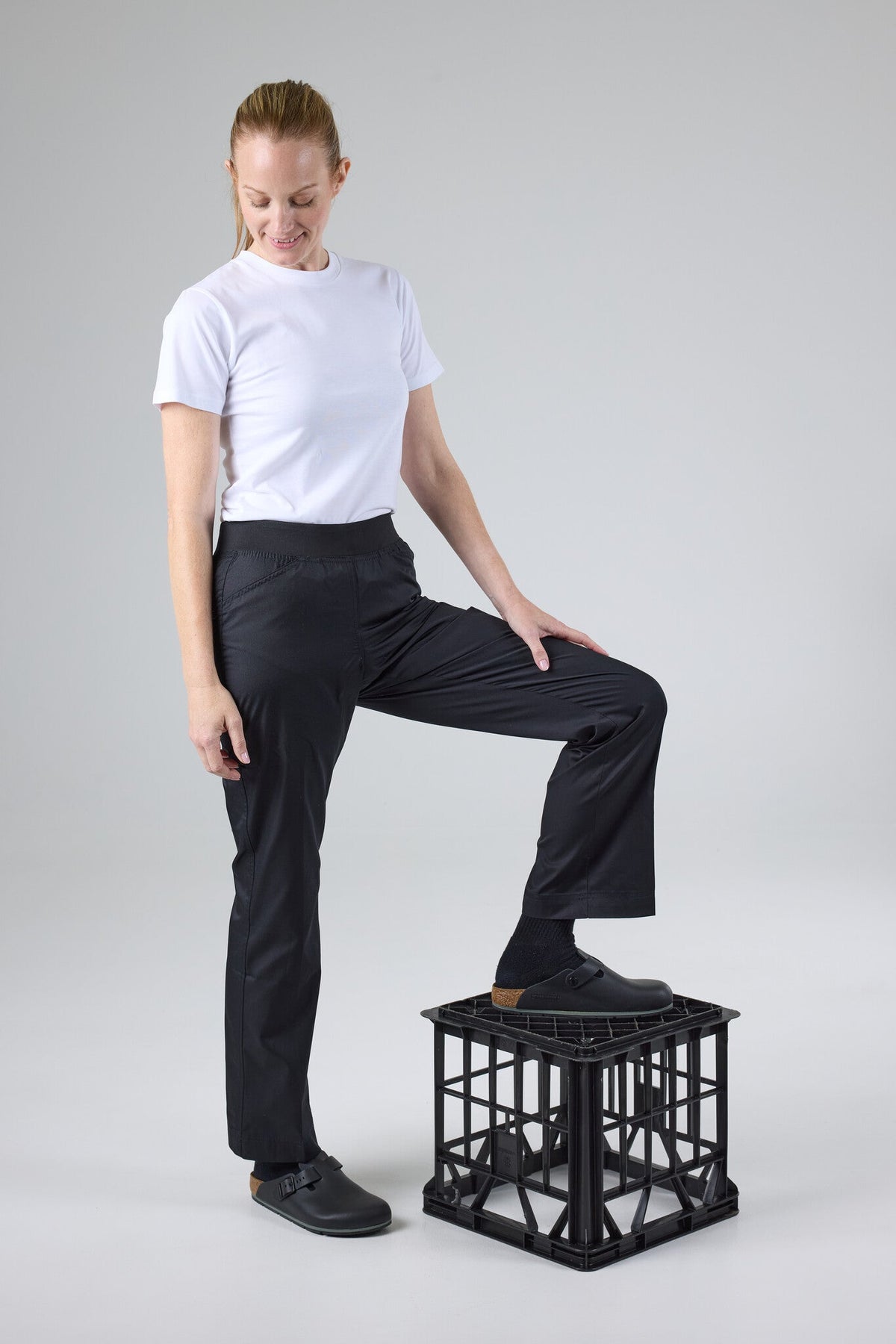 Lightweight Slim Women's Chef Pants Black