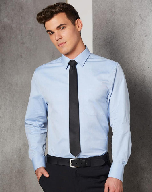 M7005L Men's Pinpoint Oxford Long Sleeve Shirt - M7005L