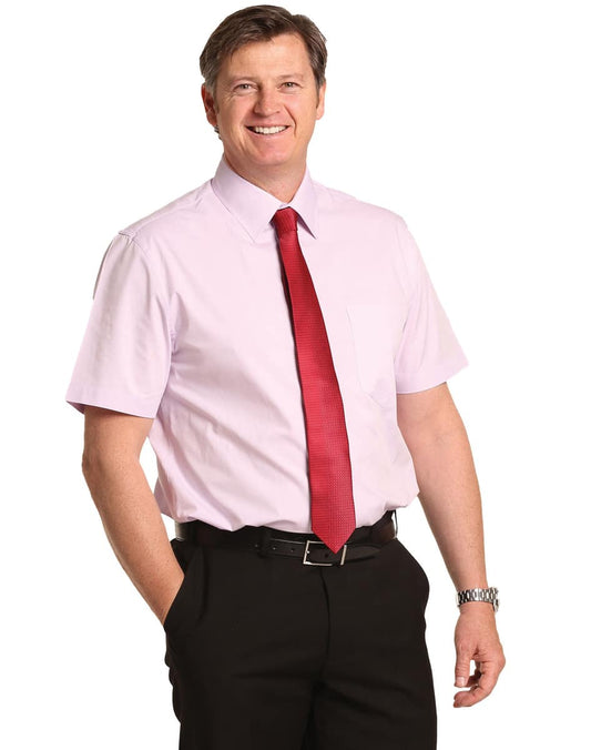 M7040S Men's CVC Oxford Short Sleeve Shirt - M7040S