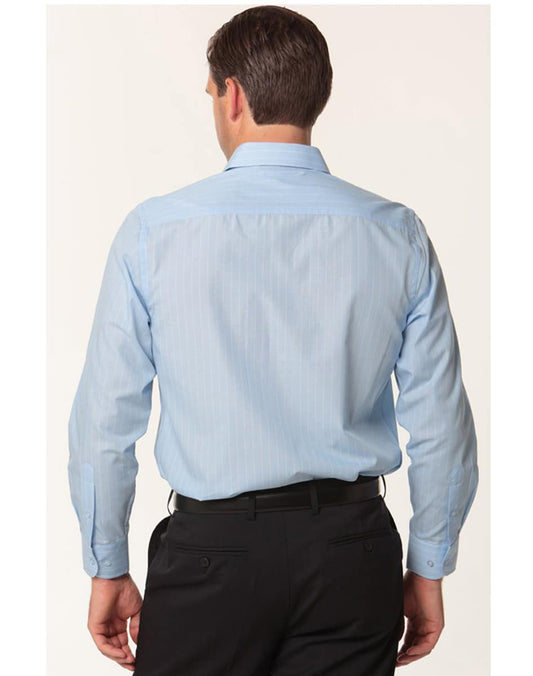 M7222 Men's Pin Stripe Long Sleeve Shirt - M7222