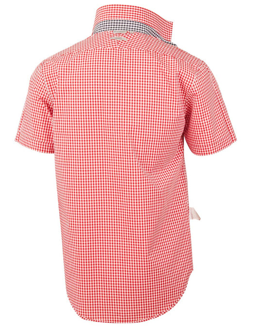 M7330S Men’s Gingham Check Short Sleeve Shirt - M7330S