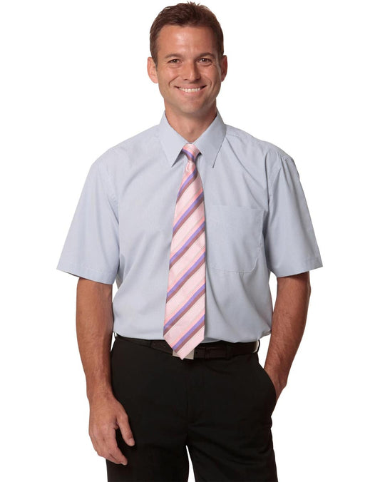 M7360S Men's Mini Check Short Sleeve Shirt - M7360S