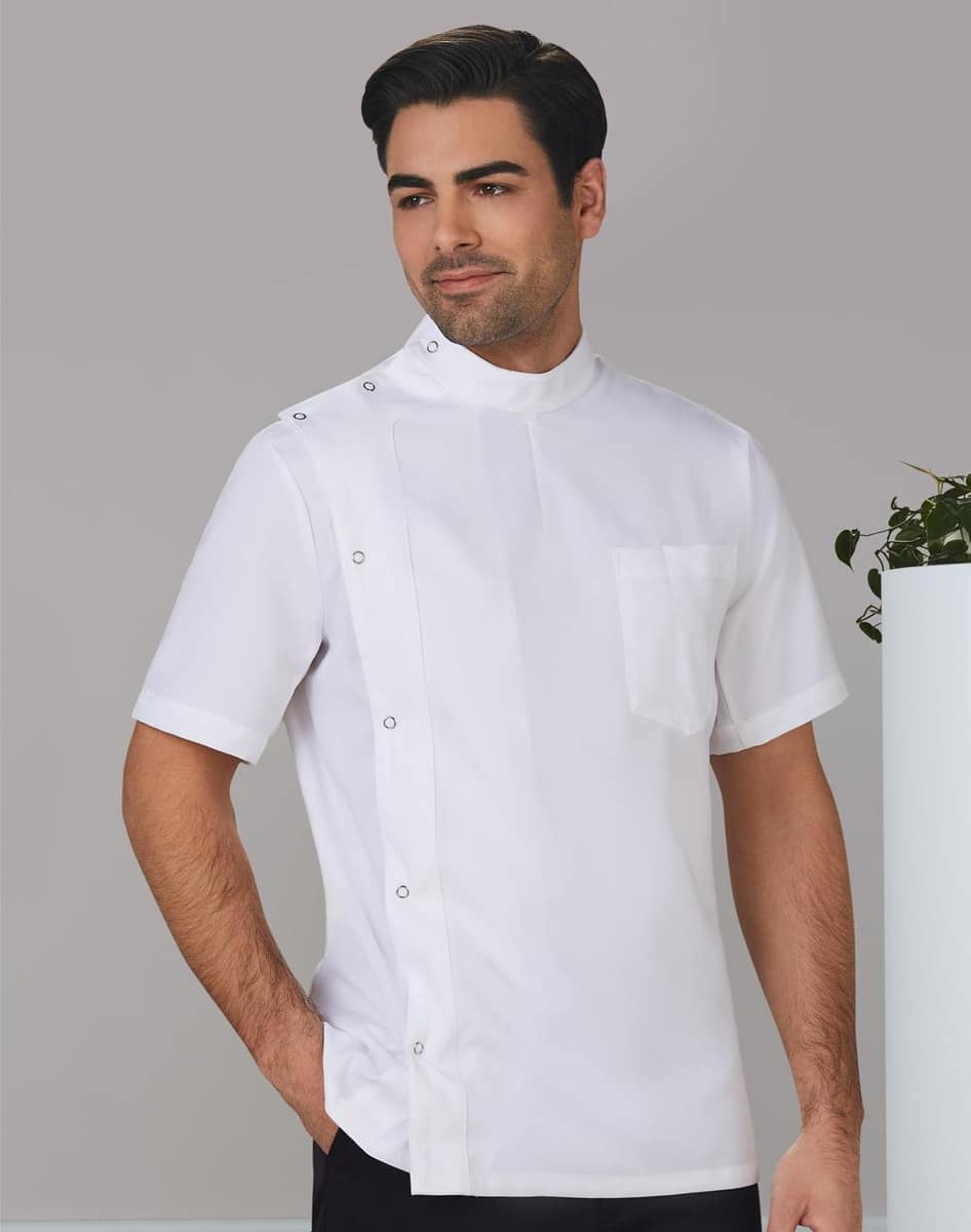 M7636 Men's Stud Front Short Sleeve Jacket - M7636