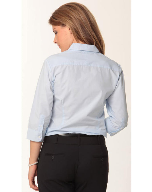 M8213 Women's Fine Stripe 3/4 Sleeve Shirt - M8213